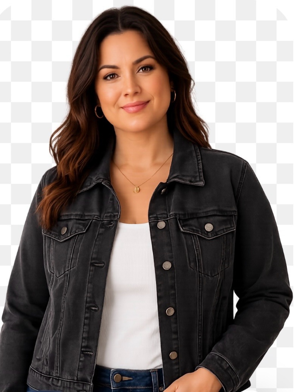 Stoosh Black Washed Denim Jacket - Size Large